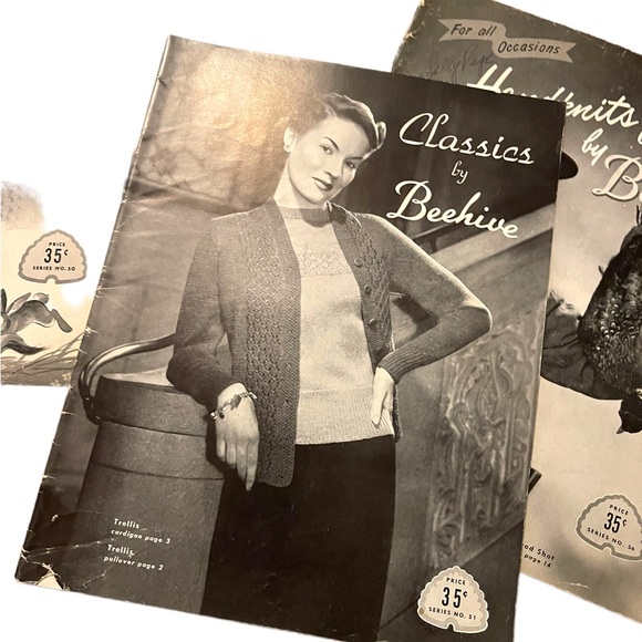 (8) Lot of 7 Beehive vintage knitting books 1950s family baby child - Picture 6 of 10